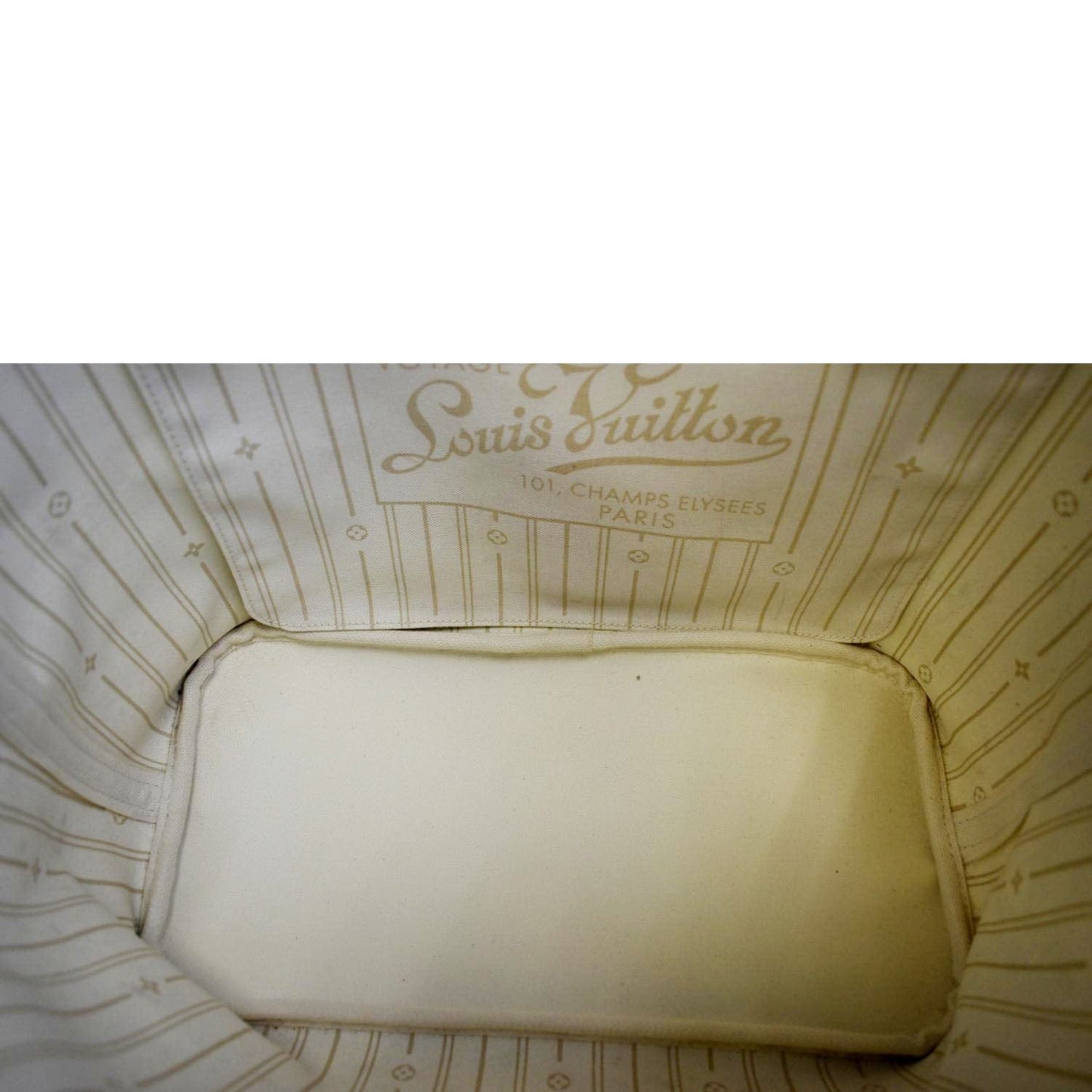 LOUIS VUITTON Neverfull MM Damier Azur Shoulder Bag White