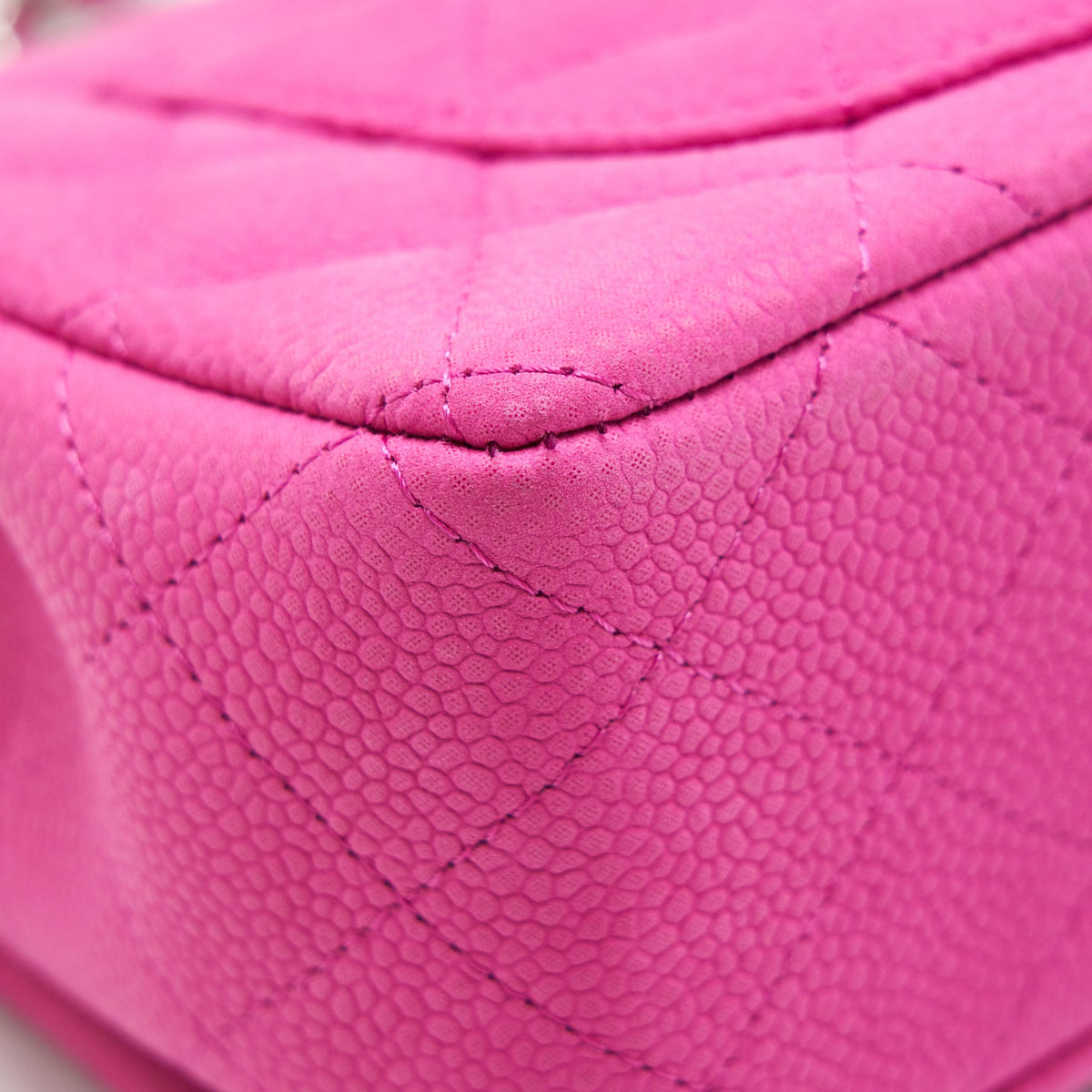 Chanel Mini Rectangular Flap Bag Grained Calfskin Pink SHW