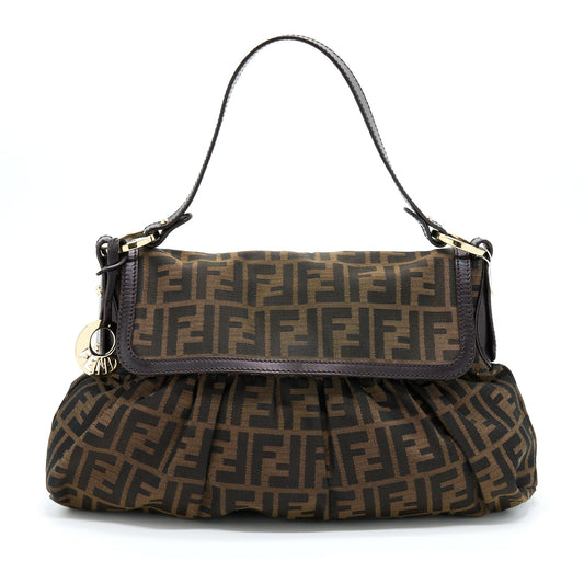 Fendi Zuuca Chef Flap Bag Canvas GHW