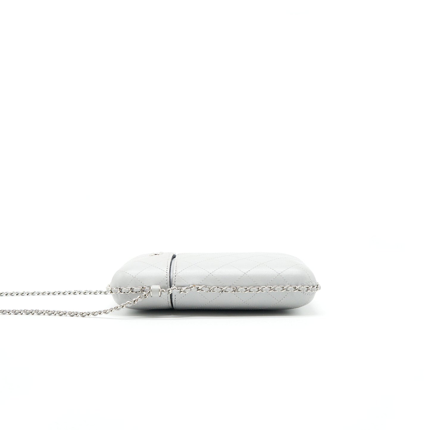 Chanel Grey Vanity case for phone with Chain