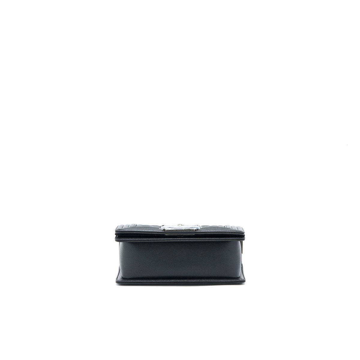 Chanel Small Boy Bag Caviar Black Ruthenium SHW (Microchip)