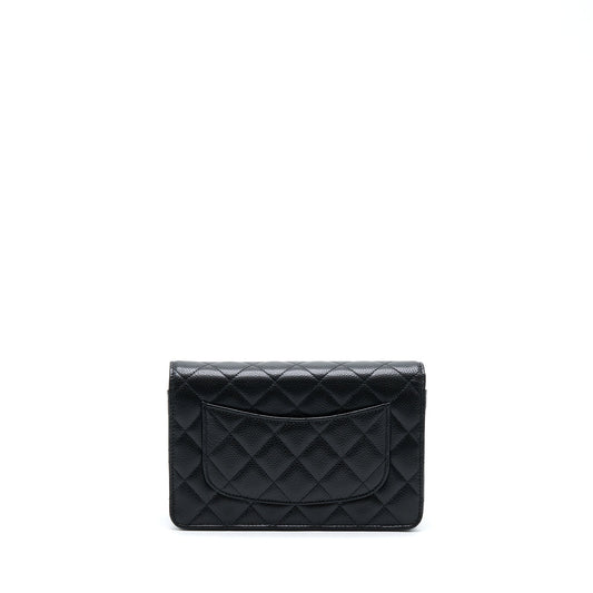 Chanel Classic Wallet On Chain Caviar Black GHW (Microchip)