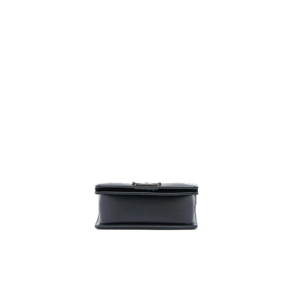 Chanel Small Boy Bag Caviar Black Ruthenium SHW (Microchip)