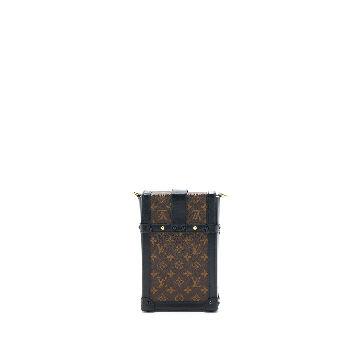 Louis Vuitton Vertical Trunk Pochette with Chain Monogram Canvas GHW