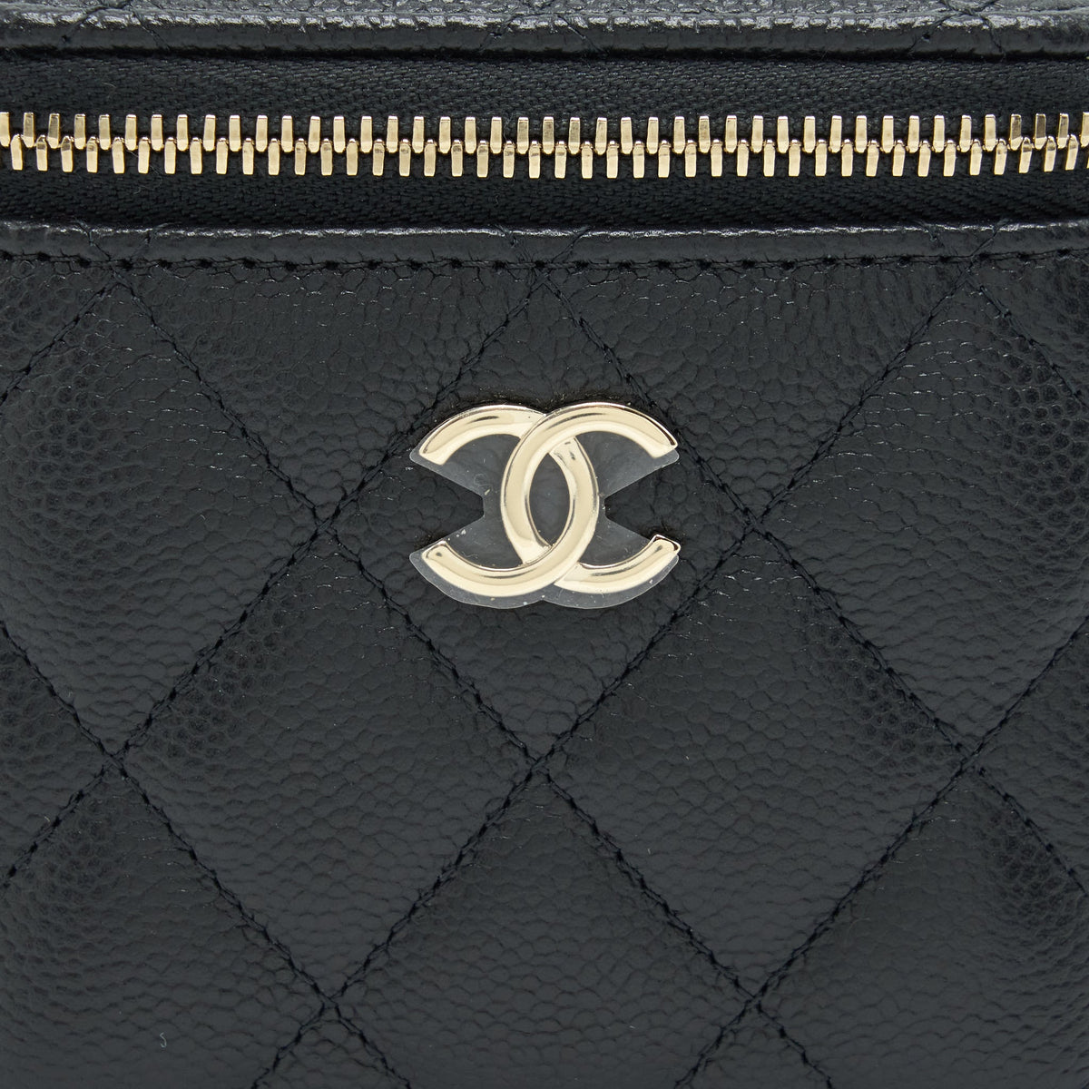 Chanel Mini Vanity With Chain Caviar Black LGHW