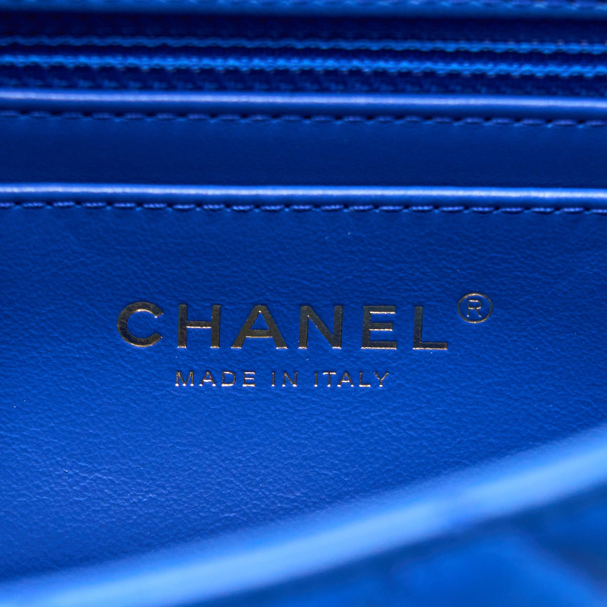Chanel Pearl Crush Mini Rectangular Lambskin Blue Brushed GHW (Microchip)