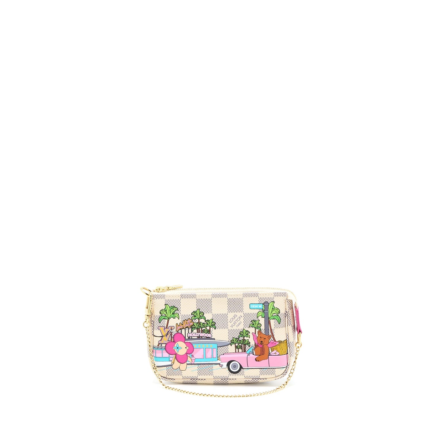 Louis Vuitton Mini Pochette Accessories Hollywood Limited Edition Damier Azur/Multicolour GHW