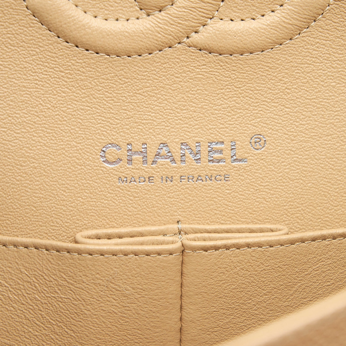 Chanel Medium Classic Double Flap Bag Caviar Beige SHW