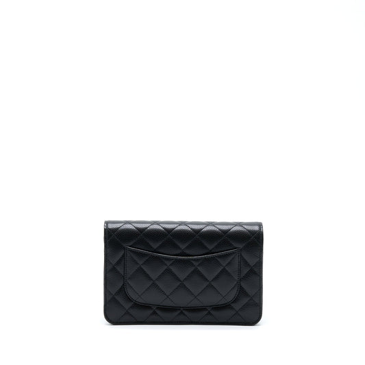 Chanel Classic Wallet On Chain Caviar Black SHW (Microchip)