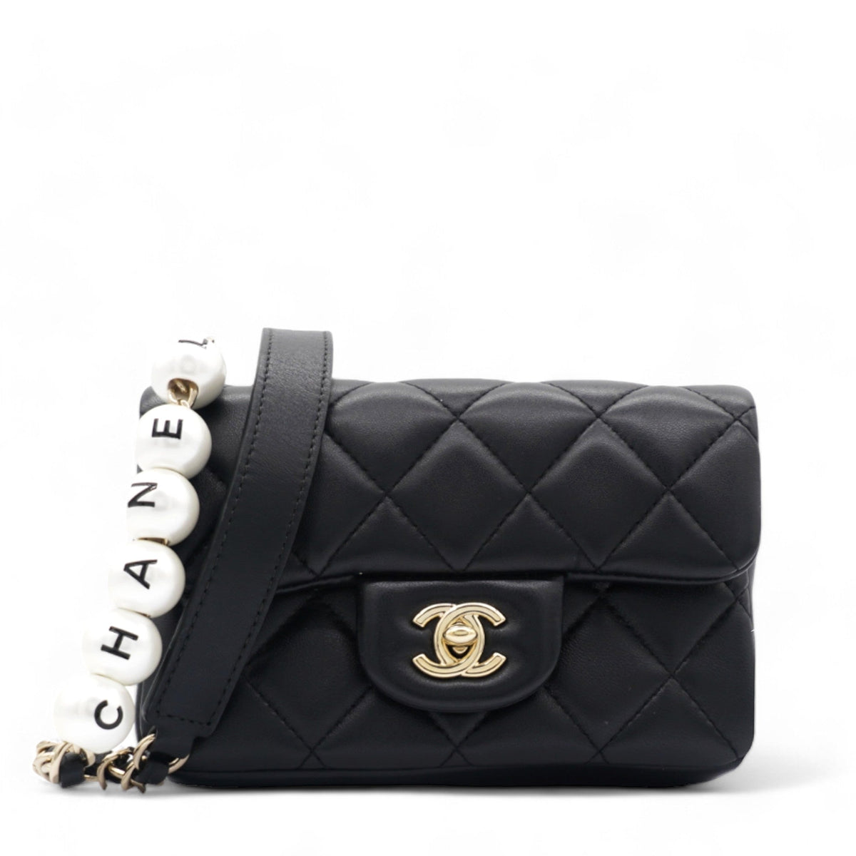 Chanel Lambskin Quilted Mini My Precious Flap Black