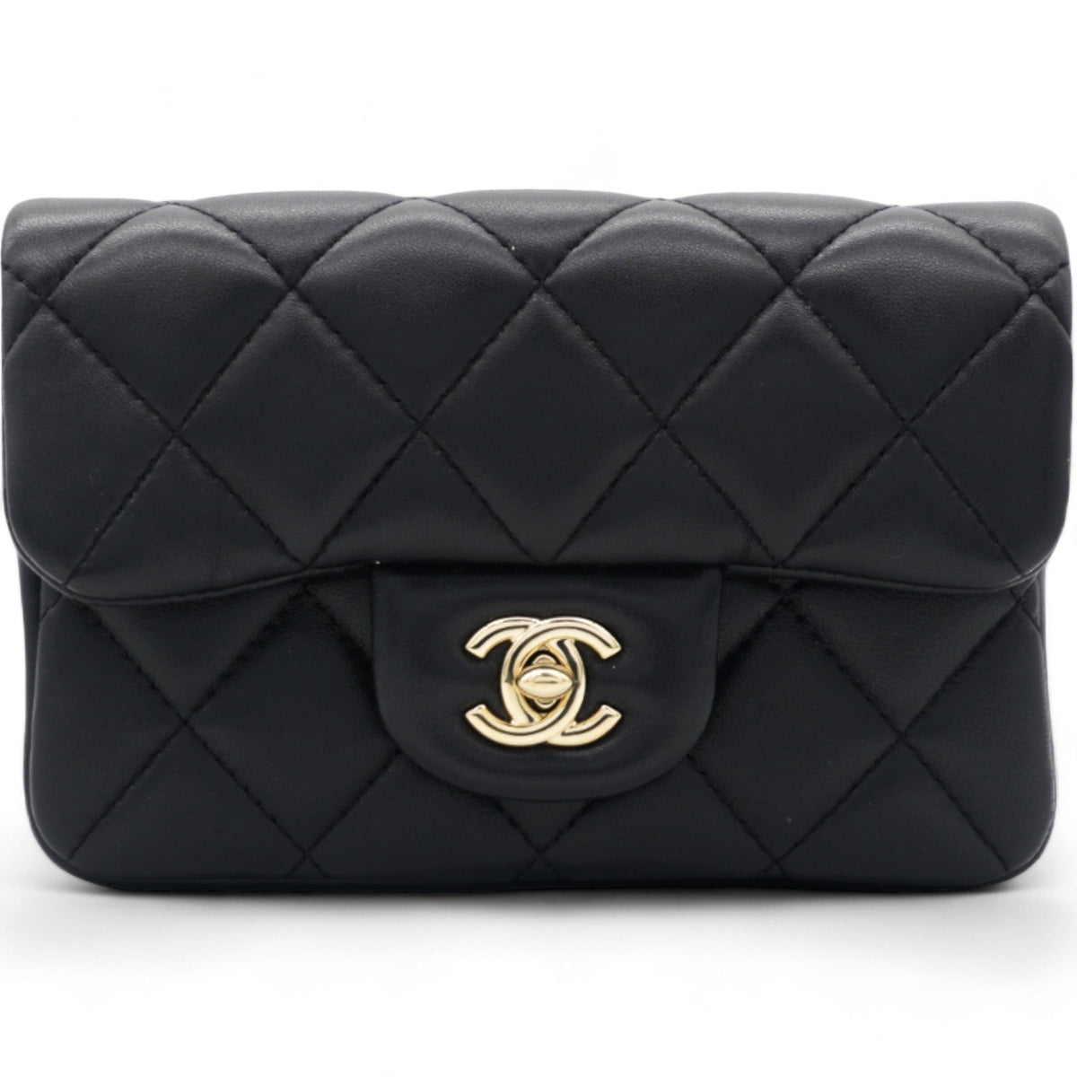 Chanel Lambskin Quilted Mini My Precious Flap Black