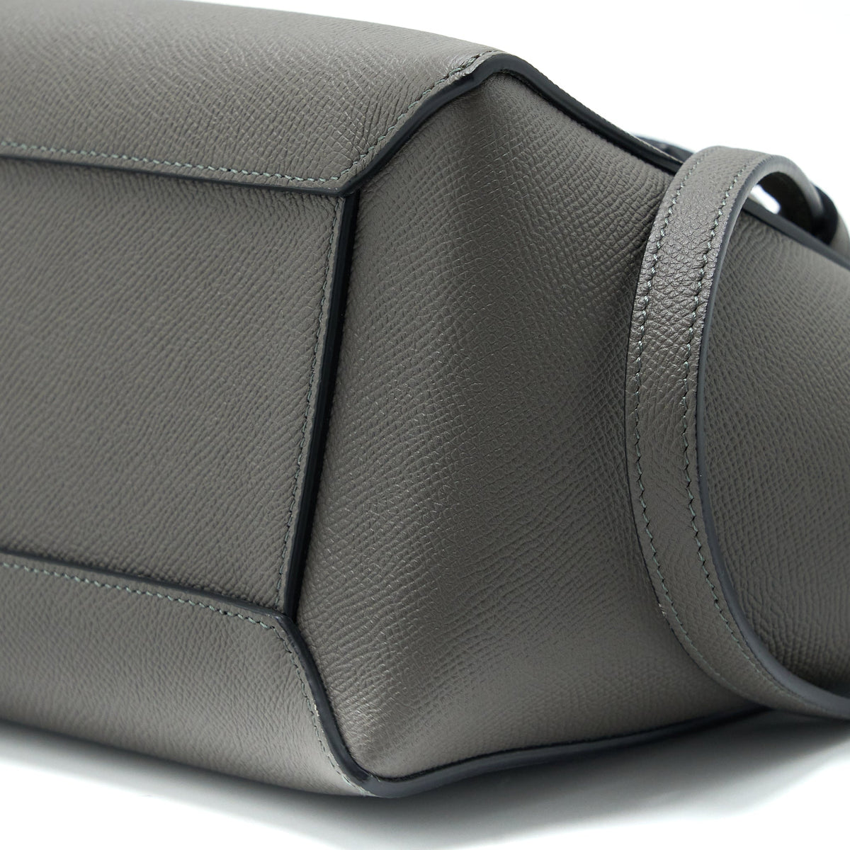Celine Micro Belt Bag Grained Calfskin Grey GHW