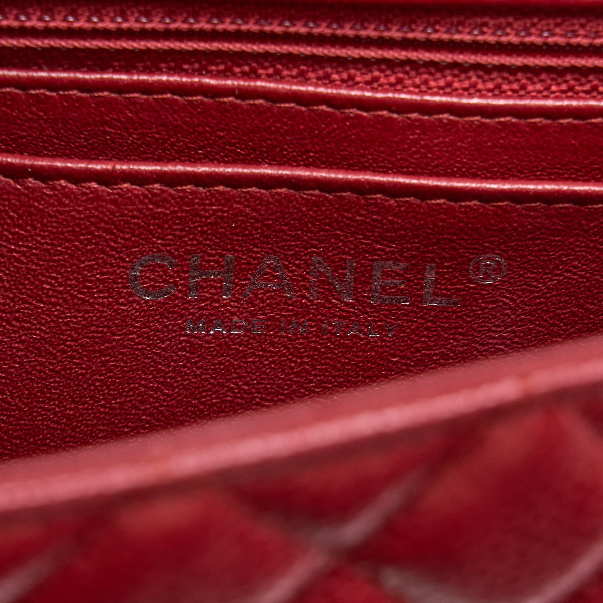 Chanel Mini Rectangular Flap Bag Caviar Red SHW