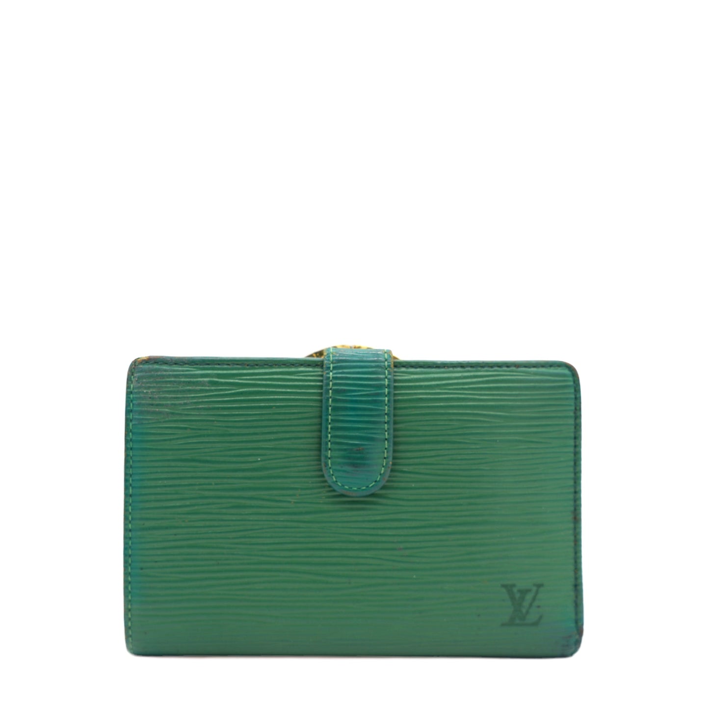 Green Epi Leather Porte Feuille Vienoise NM French Purse Wallet