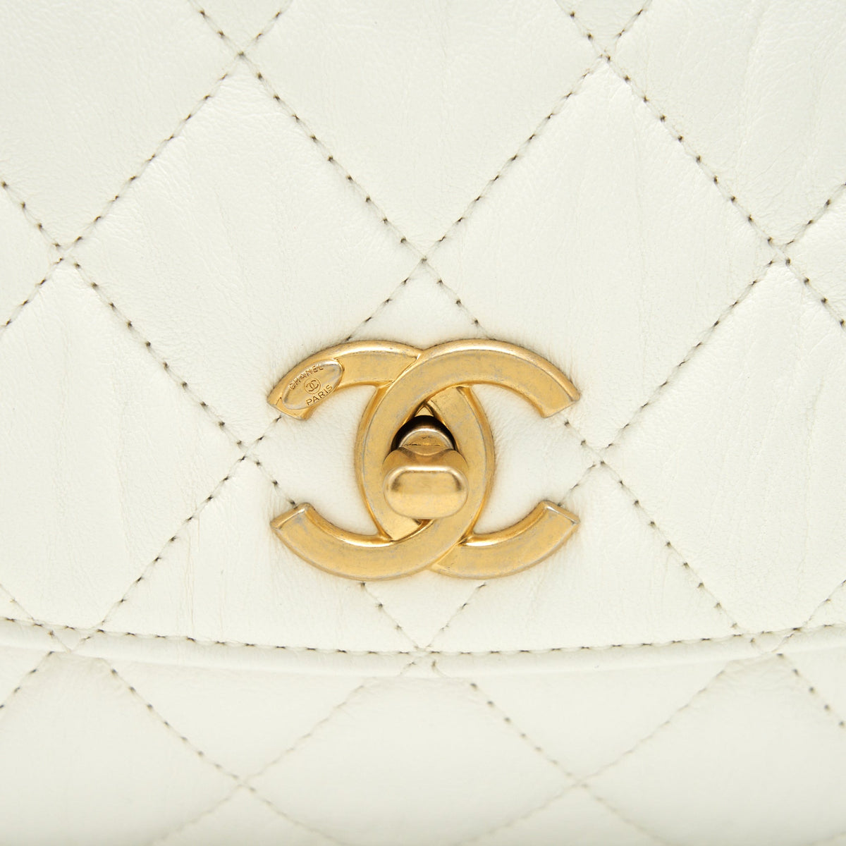 Chanel Seasonal Flap Bag Lambskin White GHW