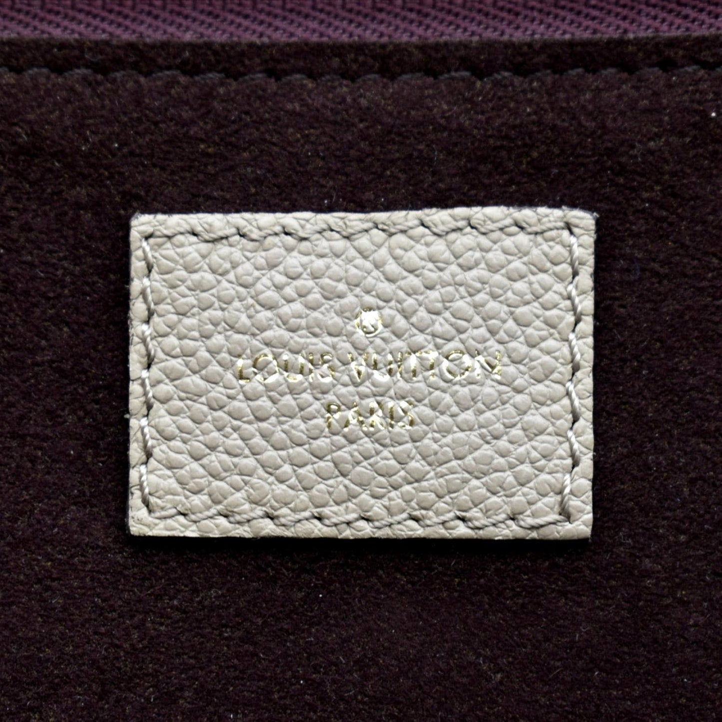 LOUIS VUITTON Neverfull MM Monogram Empreinte Tote Bag Tourterelle