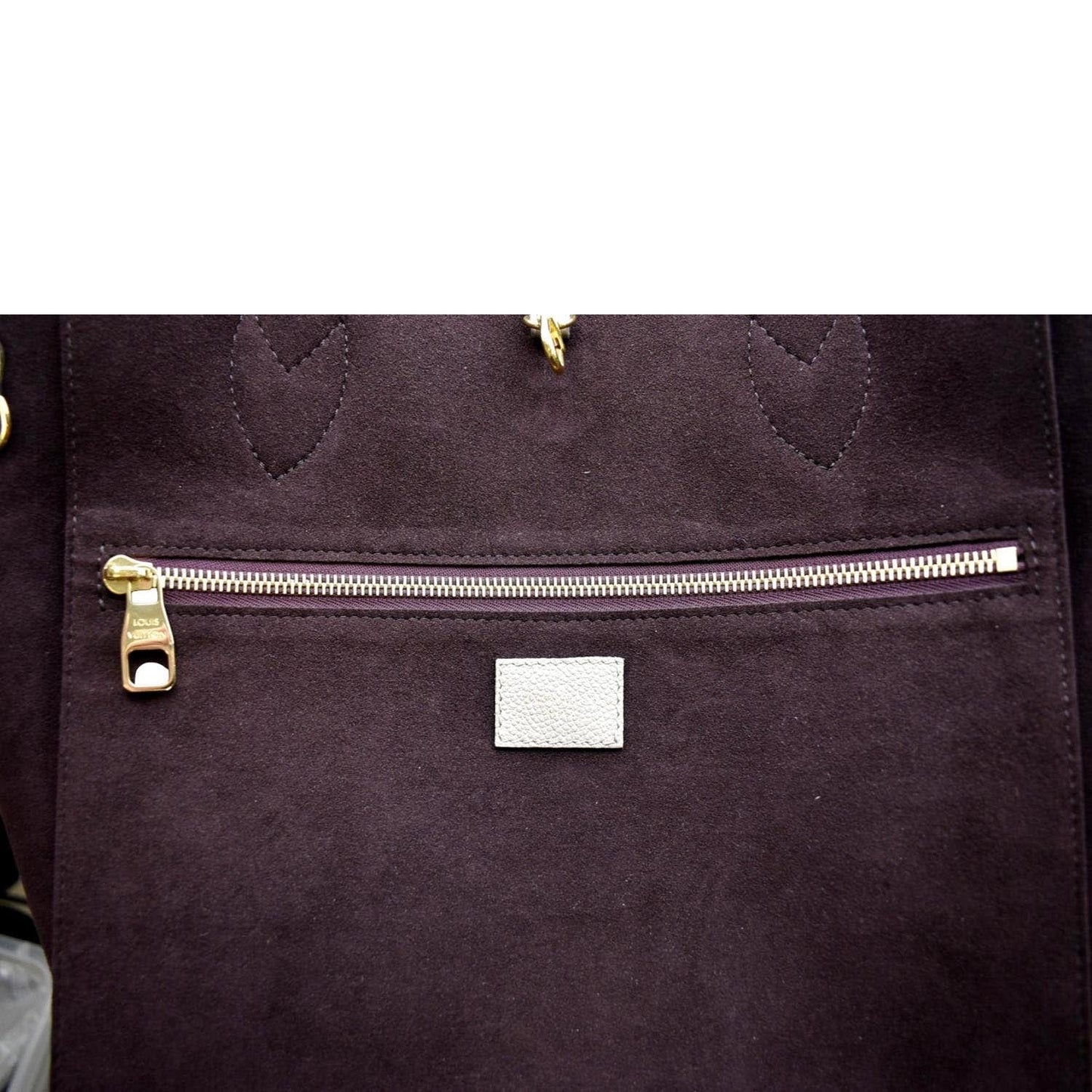 LOUIS VUITTON Neverfull MM Monogram Empreinte Tote Bag Tourterelle