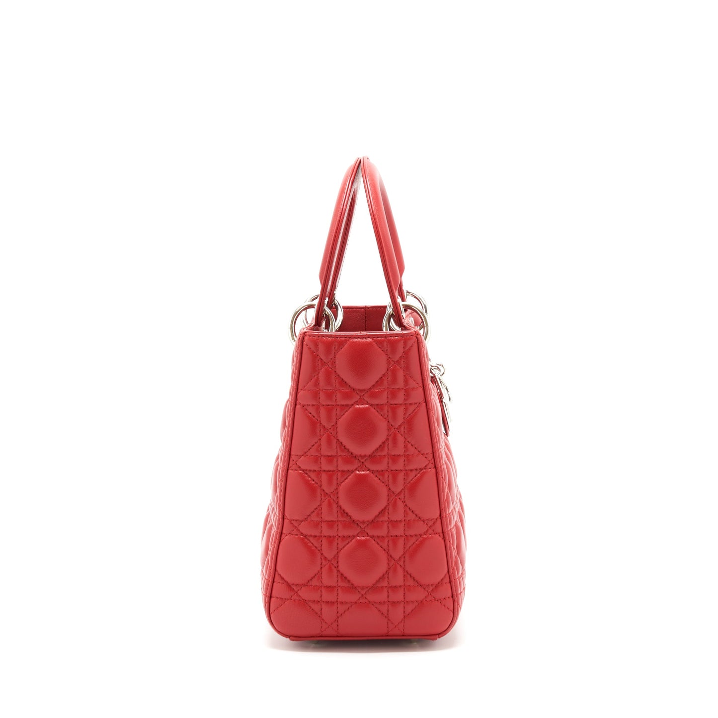 Christian Dior Medium Lady Dior Red SHW