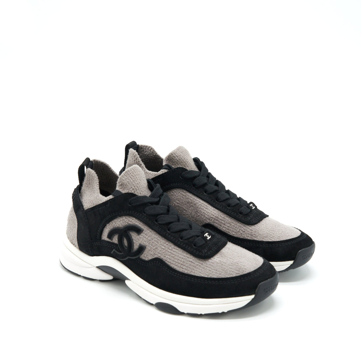 Chanel Size 37 Women’s Sneakers Grey/ Black