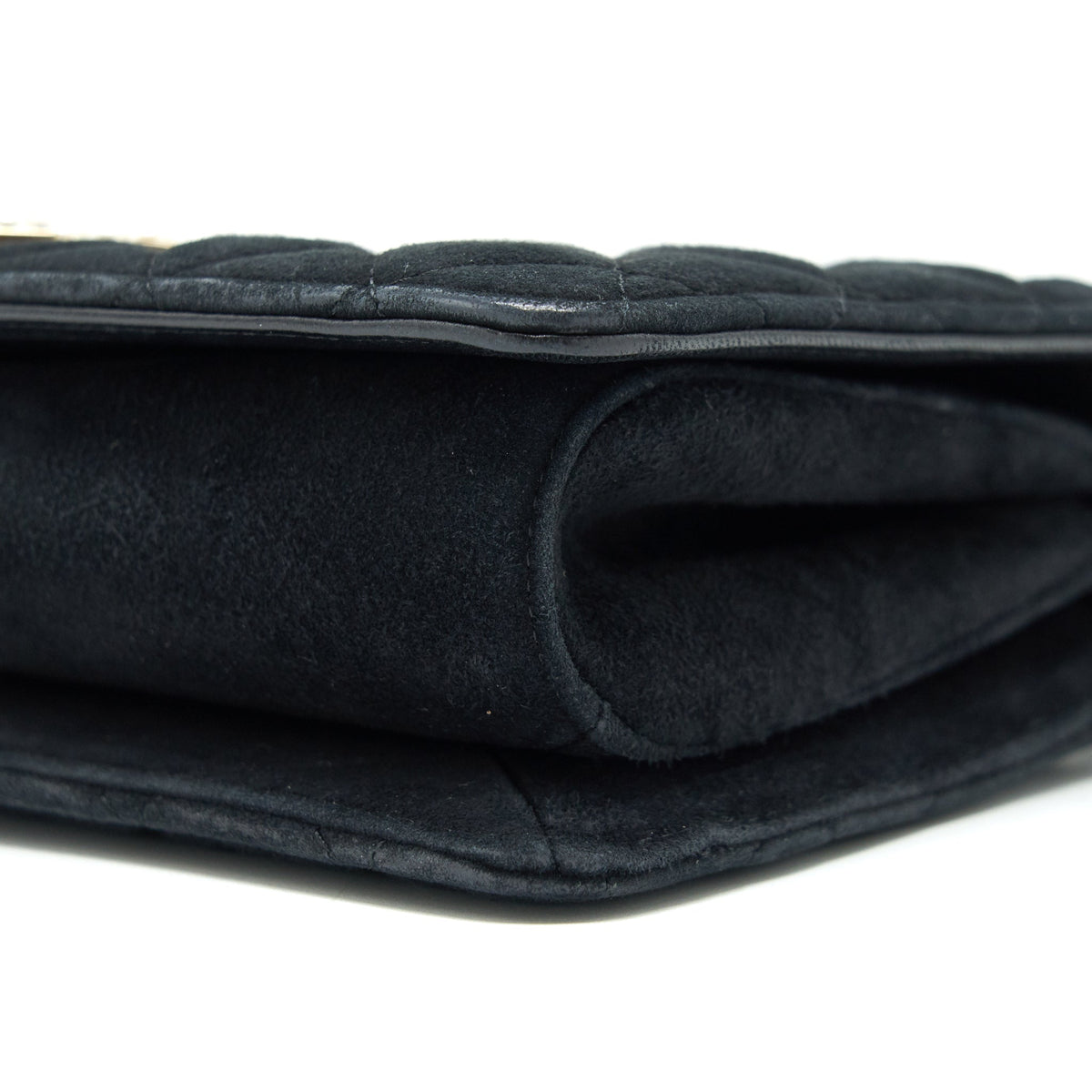 Chanel Quilted Velvet CC Logo Flap Bag black LGHW