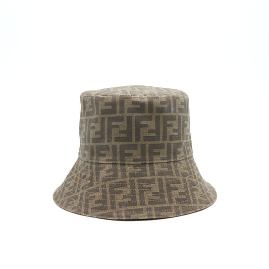 Fendi Bucket Hat Monogram with Red inside