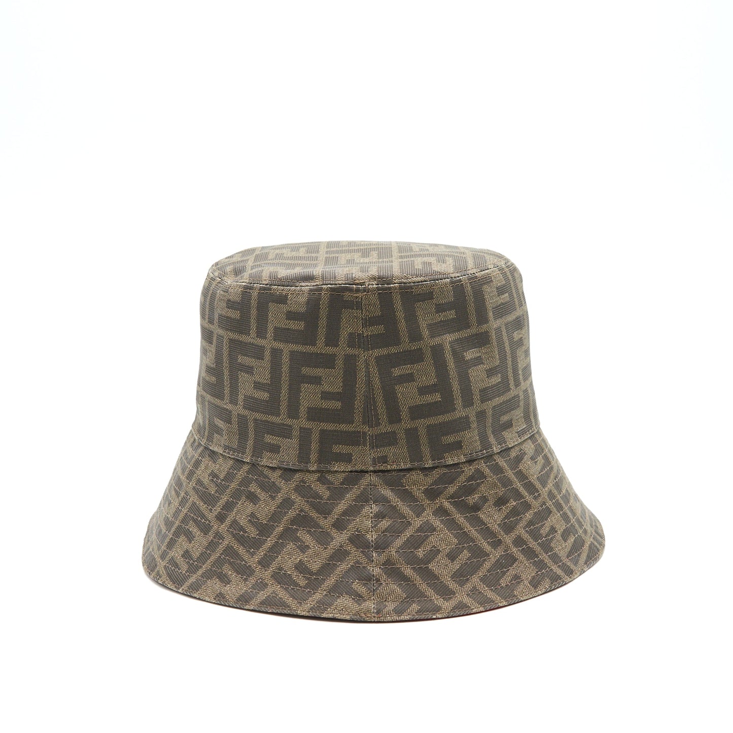 Fendi Bucket Hat Monogram with Red inside