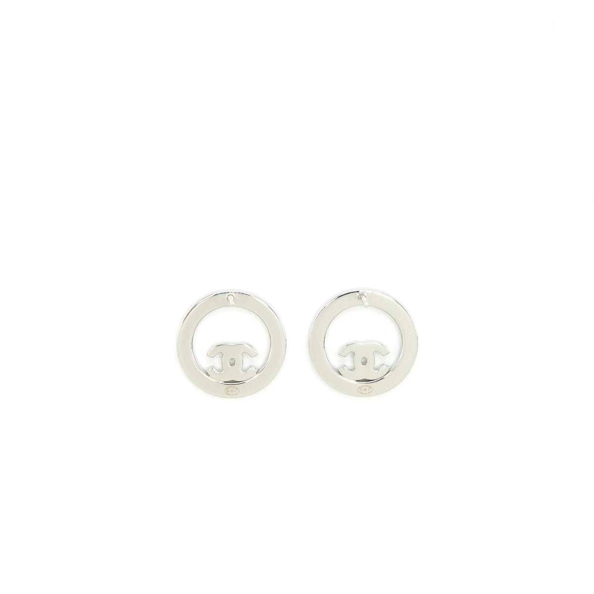 Chanel Round Earrings With Crystal SHW