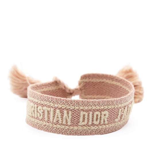 Dior Woven Cotton J'Adior Friendship Bracelet Nude