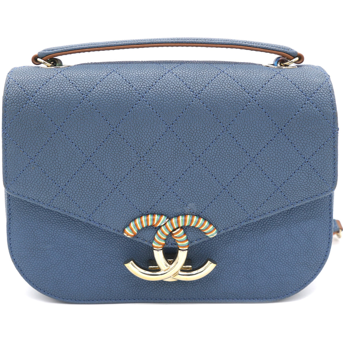 Chanel Thread Around Cuba Flap Bag Blue