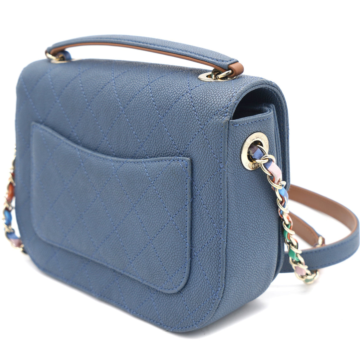 Chanel Thread Around Cuba Flap Bag Blue