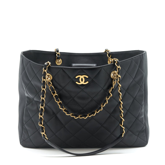 Chanel Supple Tote Black GHW (Microchip)