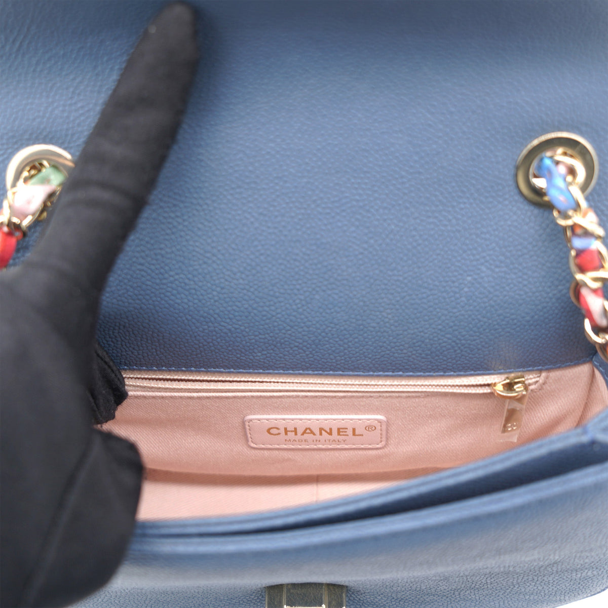Chanel Thread Around Cuba Flap Bag Blue