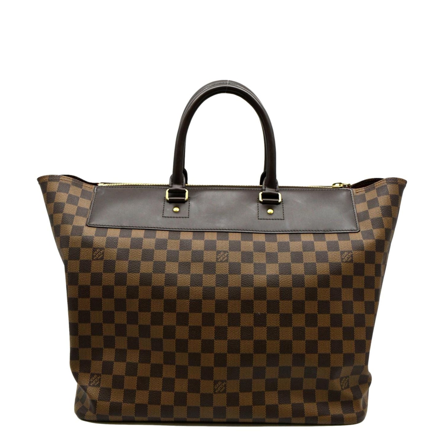 LOUIS VUITTON Greenwich PM Damier Ebene Travel Tote Bag Brown