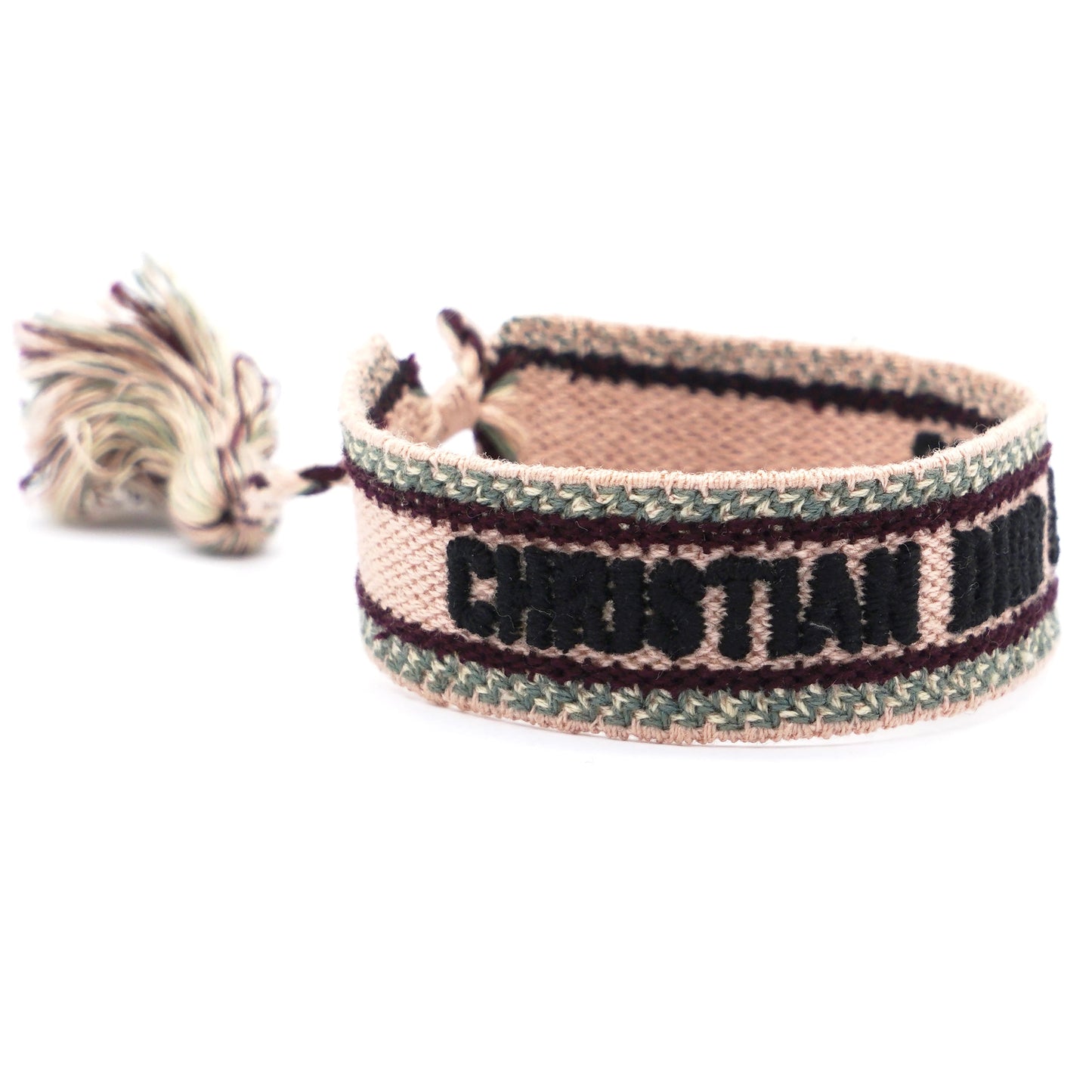 Dior Woven Cotton J'Adior Friendship Bracelet Pink