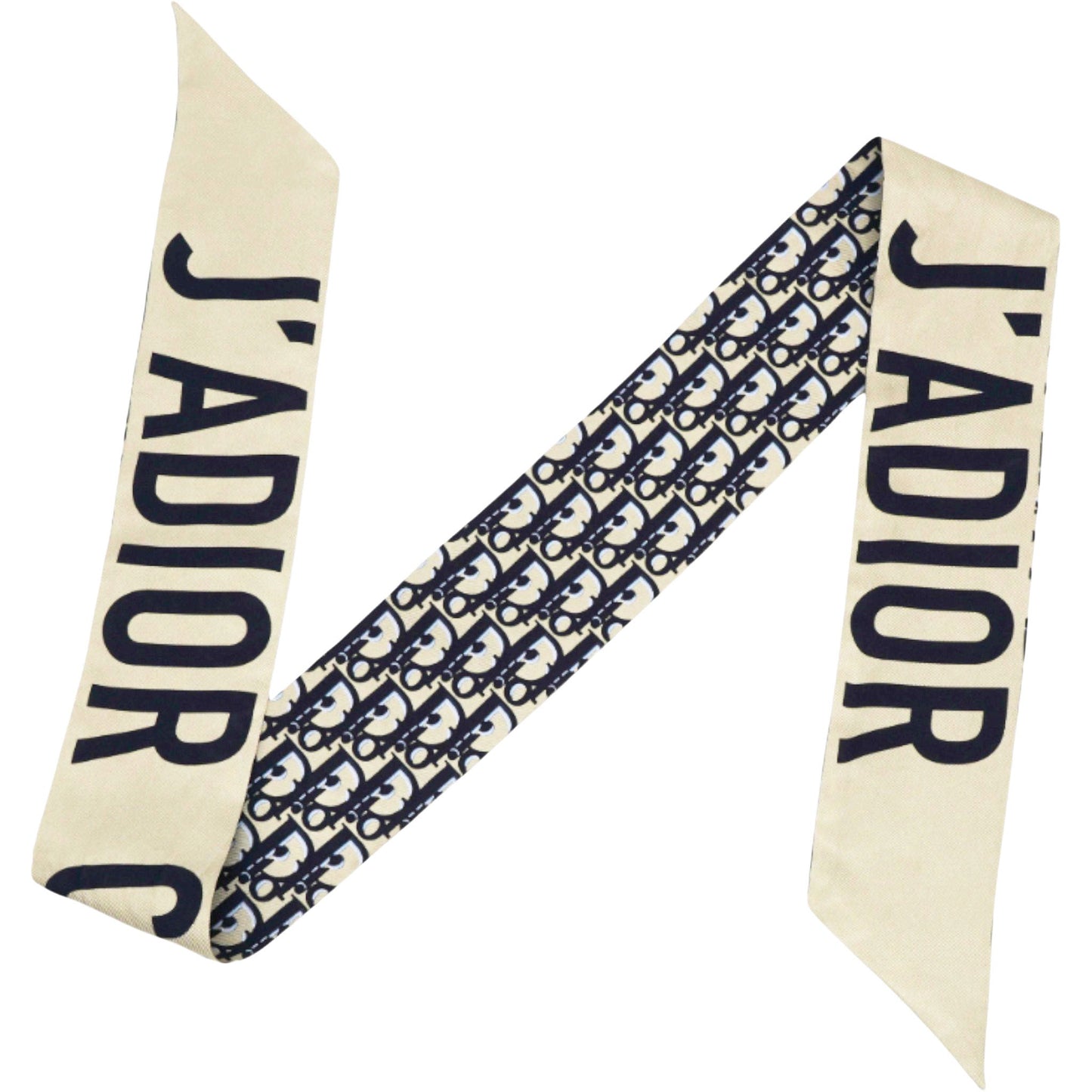 Dior Silk Oblique Mitzah Scarf Navy