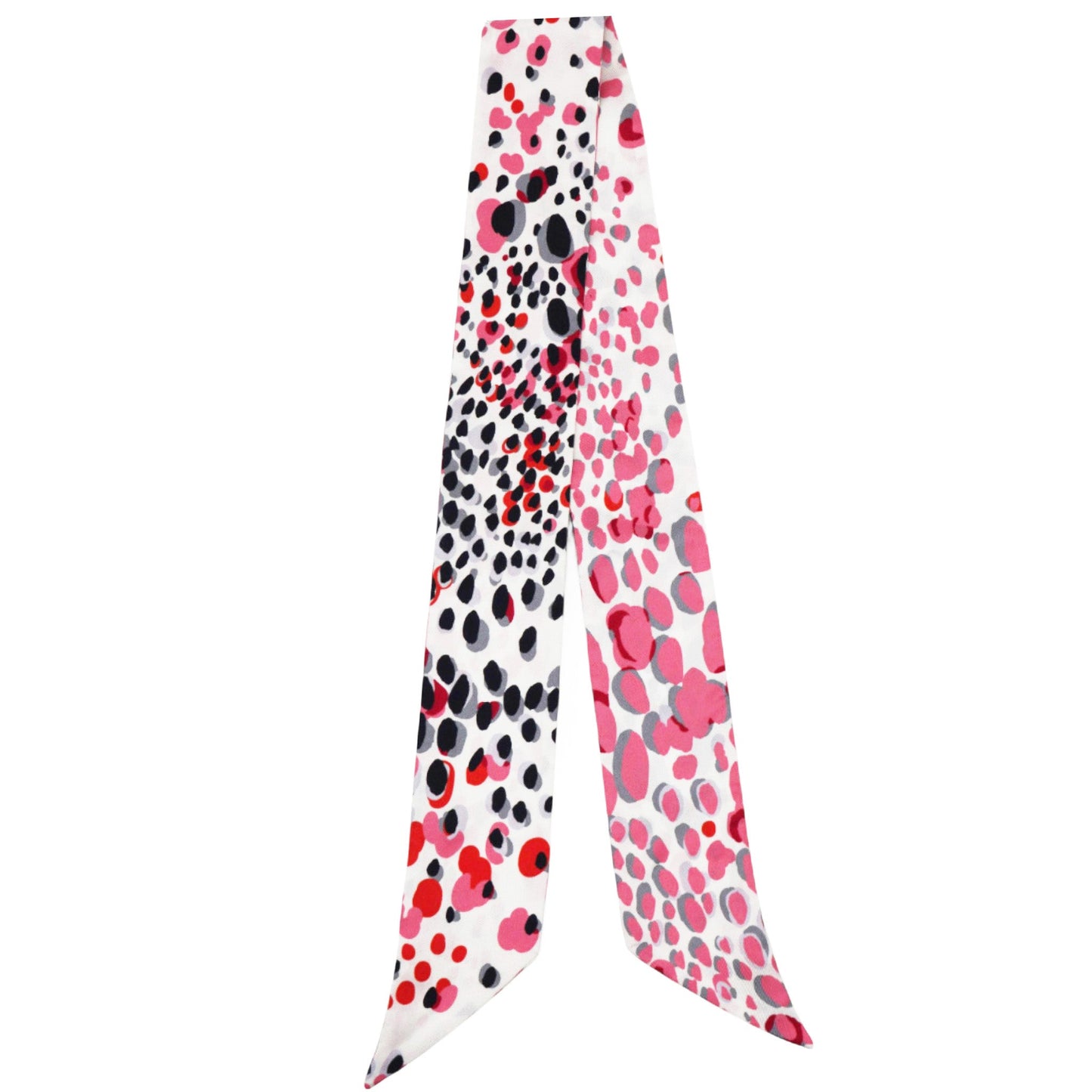 Dior Black and Pink Silk Leopard Spot Print Mitzah Scarf