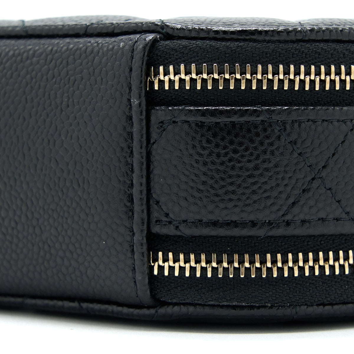 Chanel Mini Round Purse Vanity Caviar Black LGHW