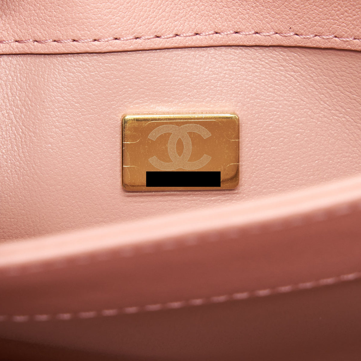 Chanel Top Handle Flap Bag Lambskin Dark Pink LGHW (Microchip)