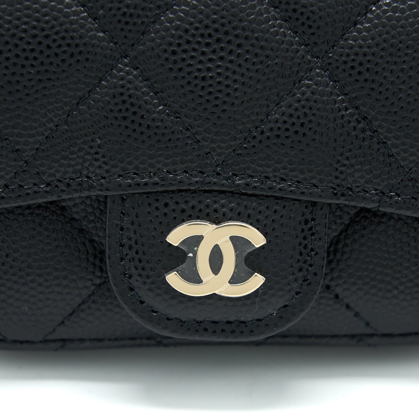 Chanel Flap holder Belt Bag Caviar Black LGHW