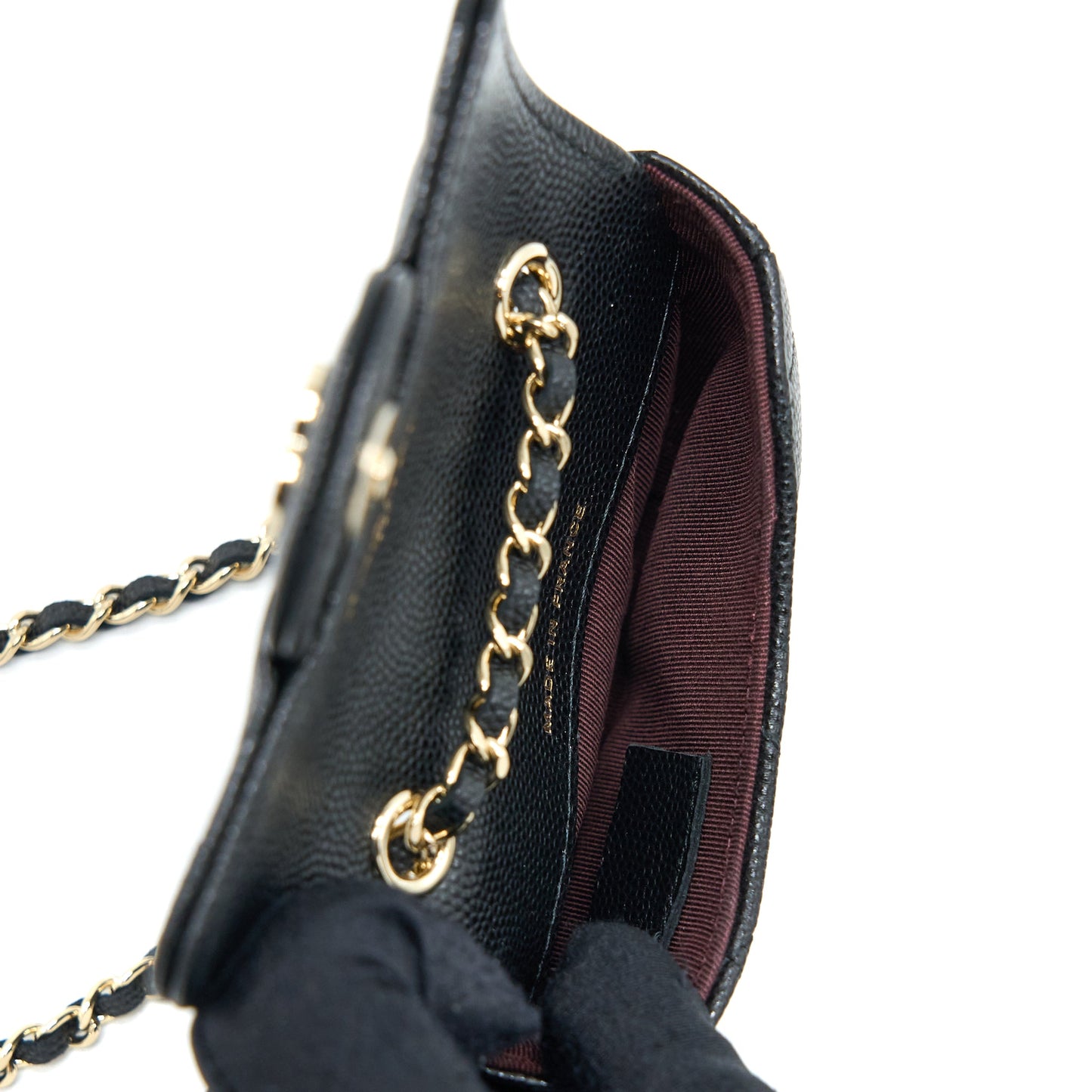 Chanel Flap holder Belt Bag Caviar Black LGHW