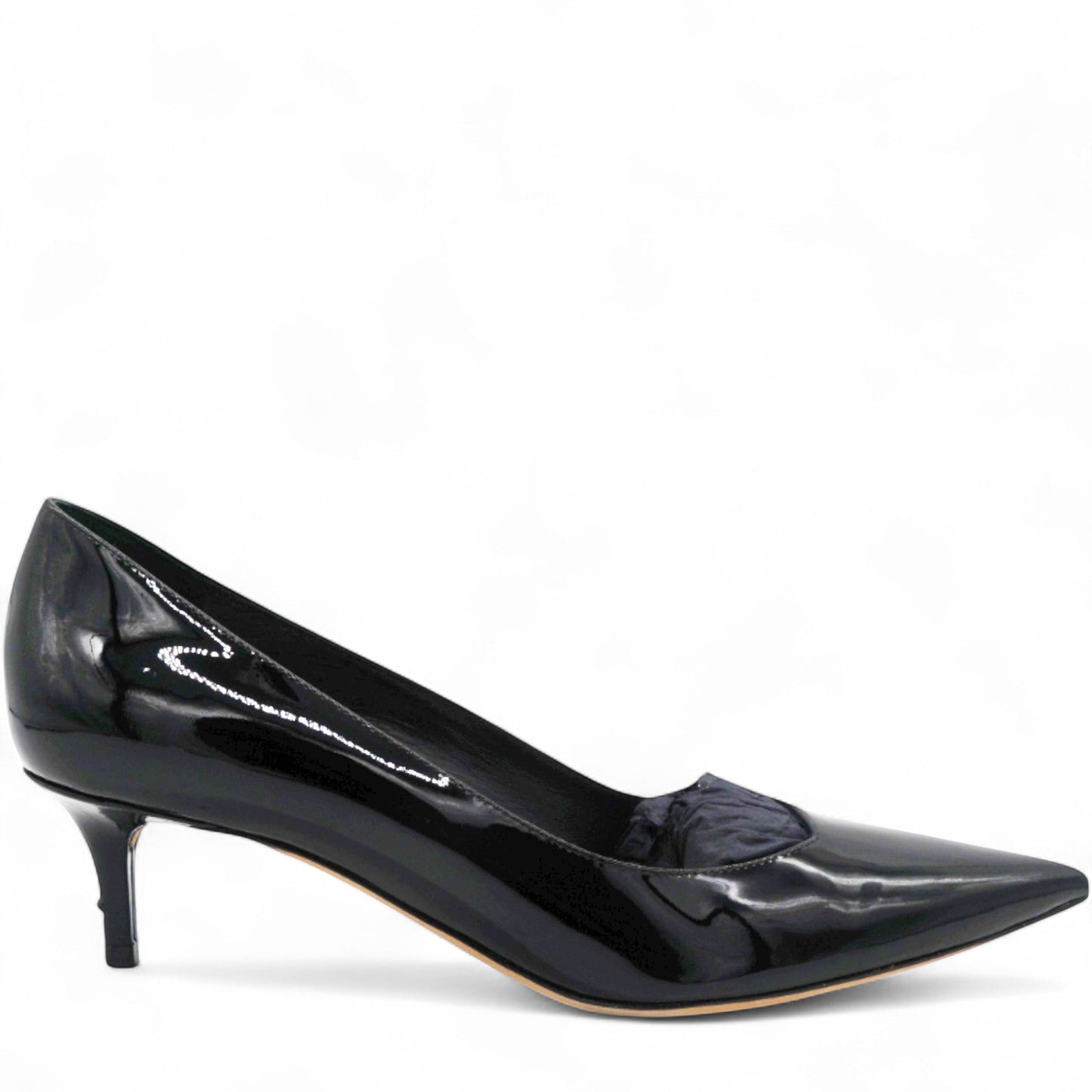 Dior Black Patent Leather Pointed Toe Pumps Size37