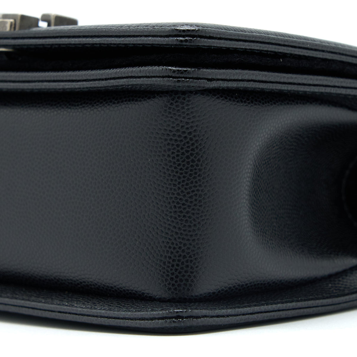 Chanel Small Boy Bag Caviar Black Ruthenium SHW (Microchip)