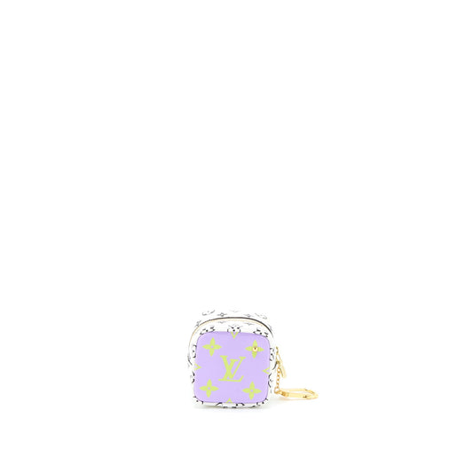 Louis Vuitton Key Chain Cube Coin Purse Monogram Canvas Multicolour GHW