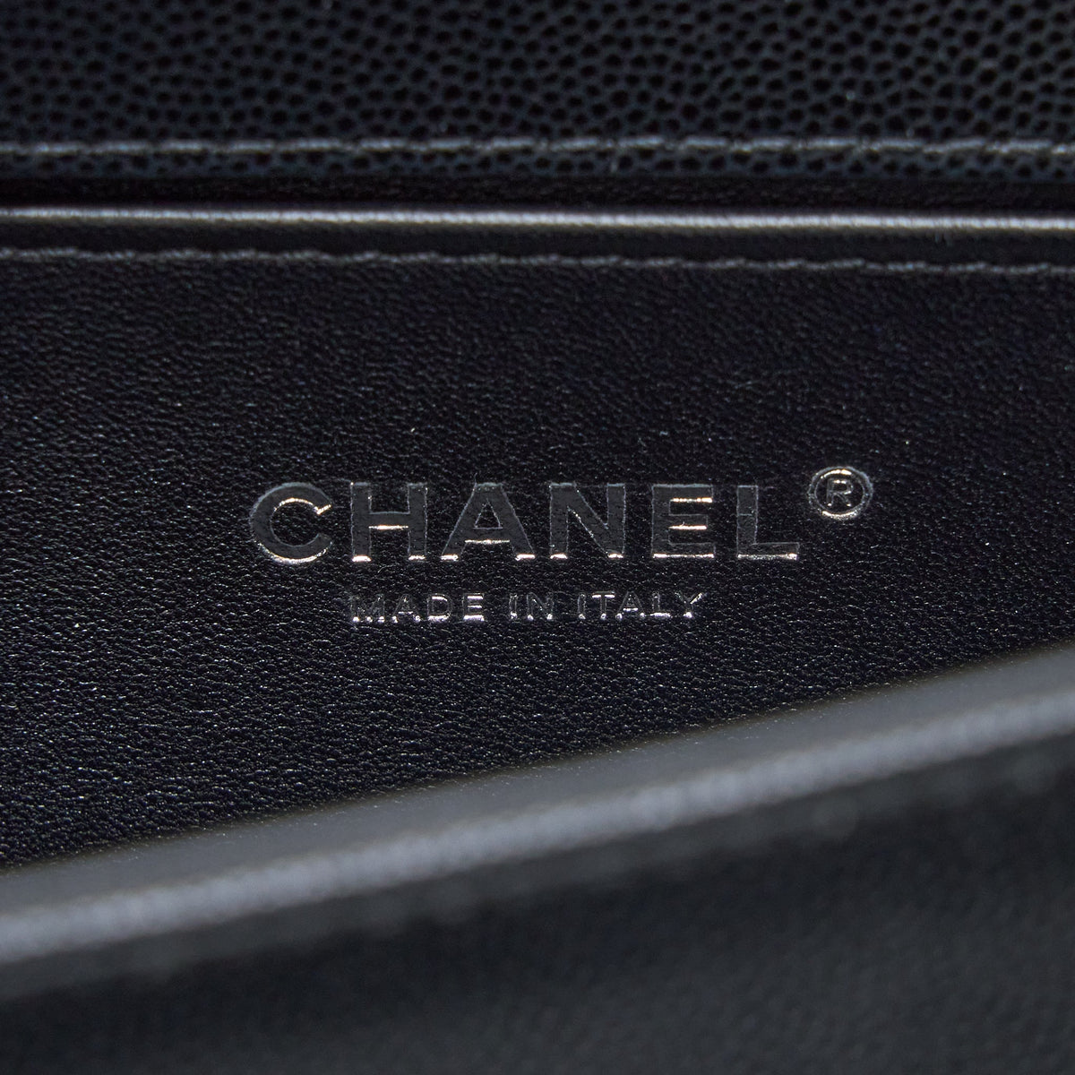 Chanel Small Boy Bag Caviar Black Ruthenium SHW (Microchip)
