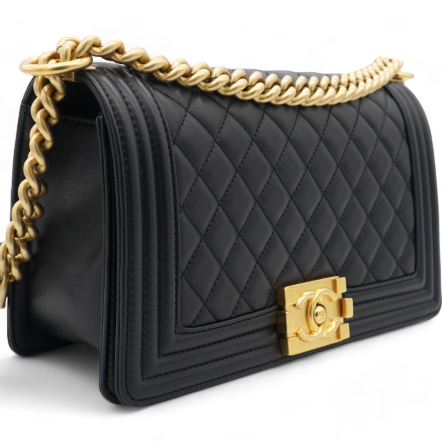 Chanel Calfskin Quilted New Medium Boy Flap Black