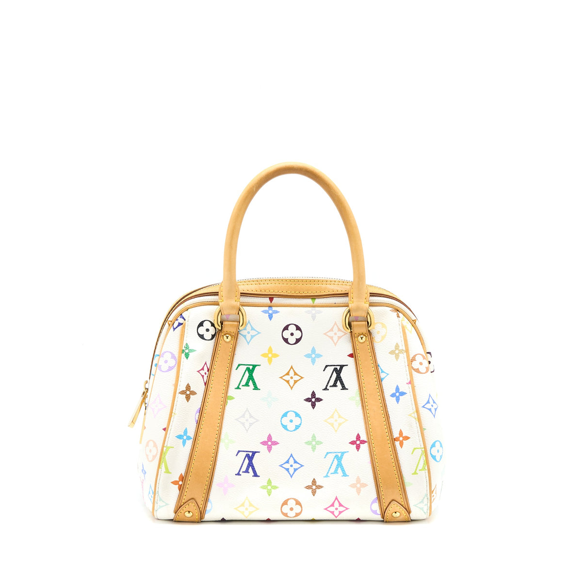 Louis Vuitton Vintage Bowling Bag Monogram Canvas White/Multicolour GHW