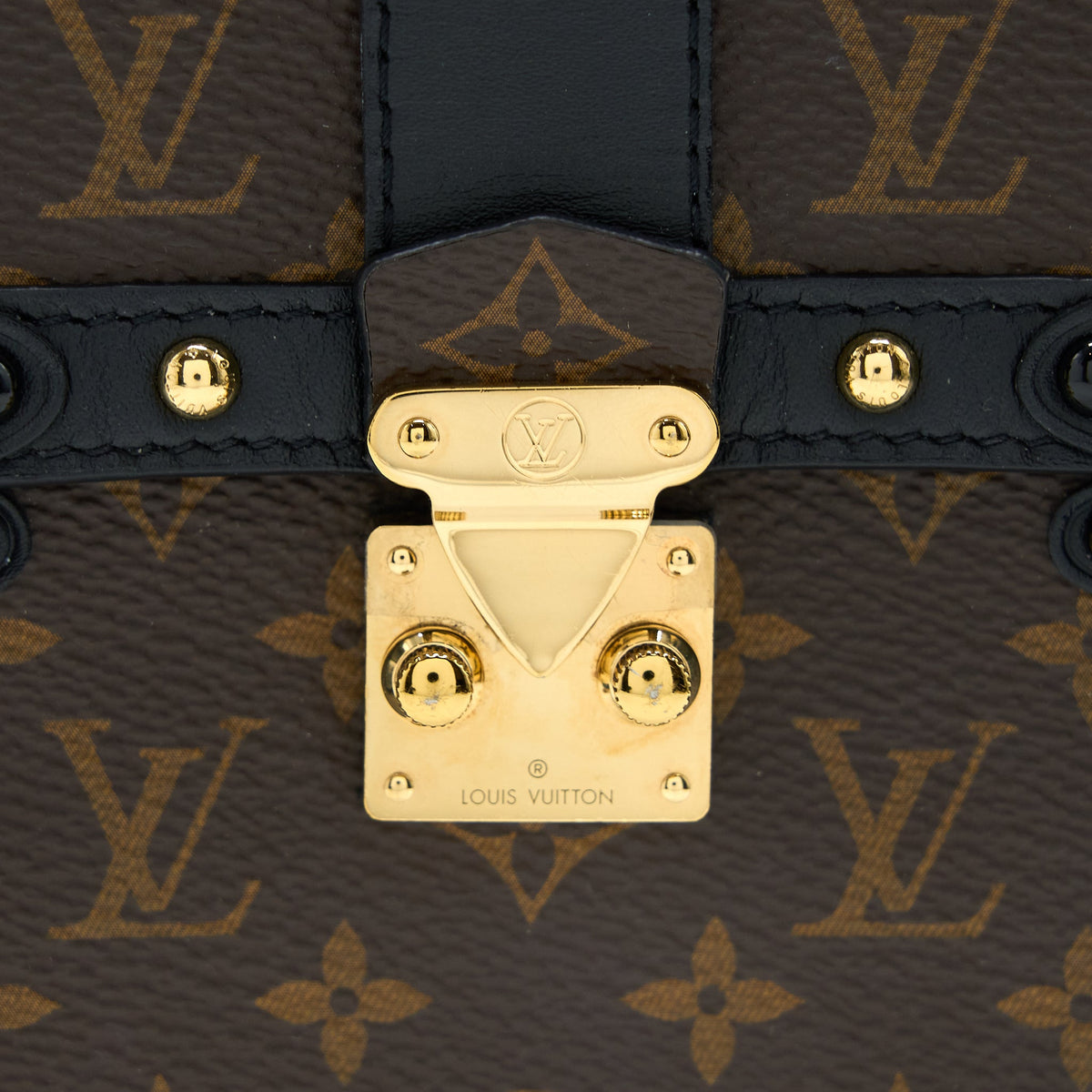 Louis Vuitton Vertical Trunk Pochette with Chain Monogram Canvas GHW