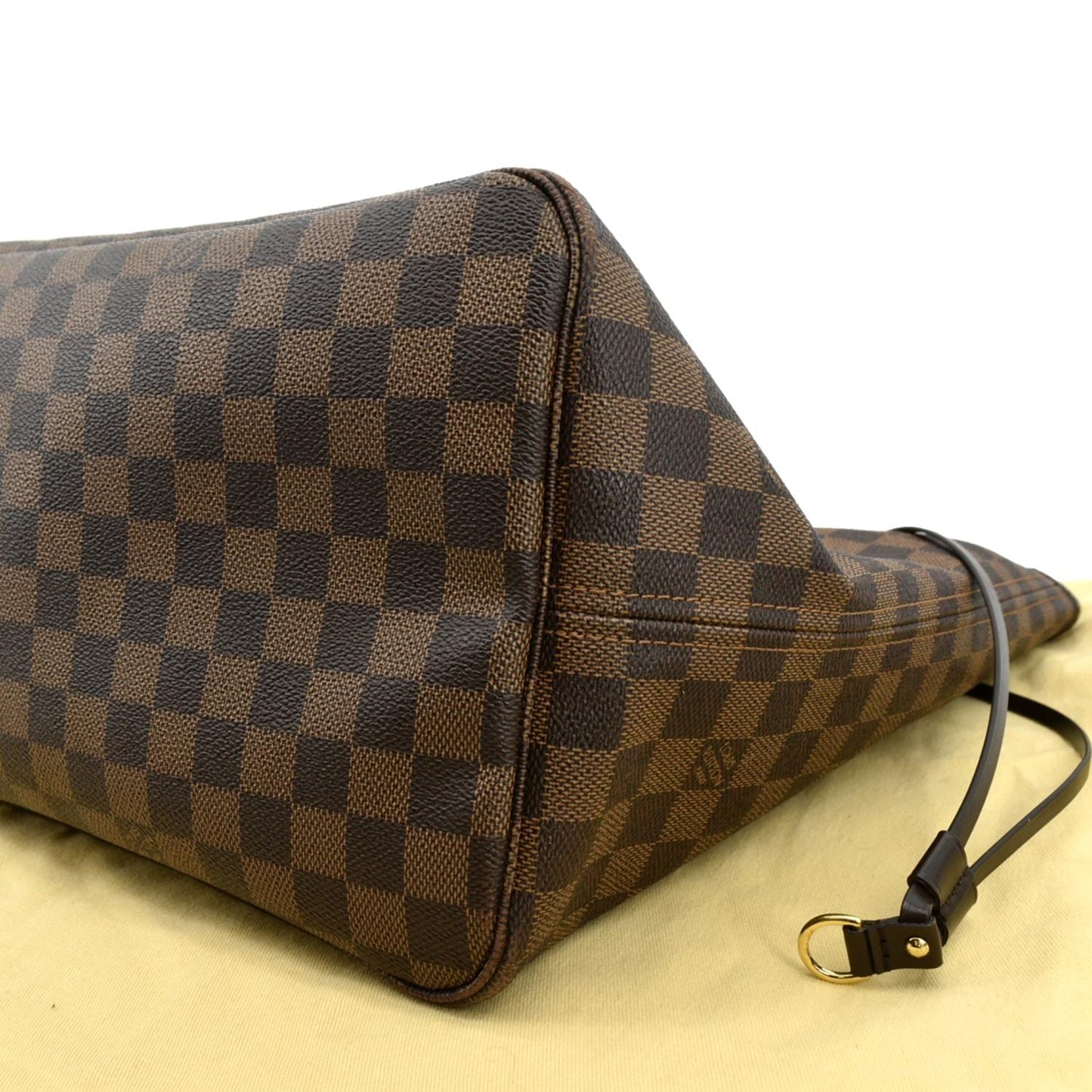 LOUIS VUITTON Neverfull GM Damier Ebene Tote Shoulder Bag Brown