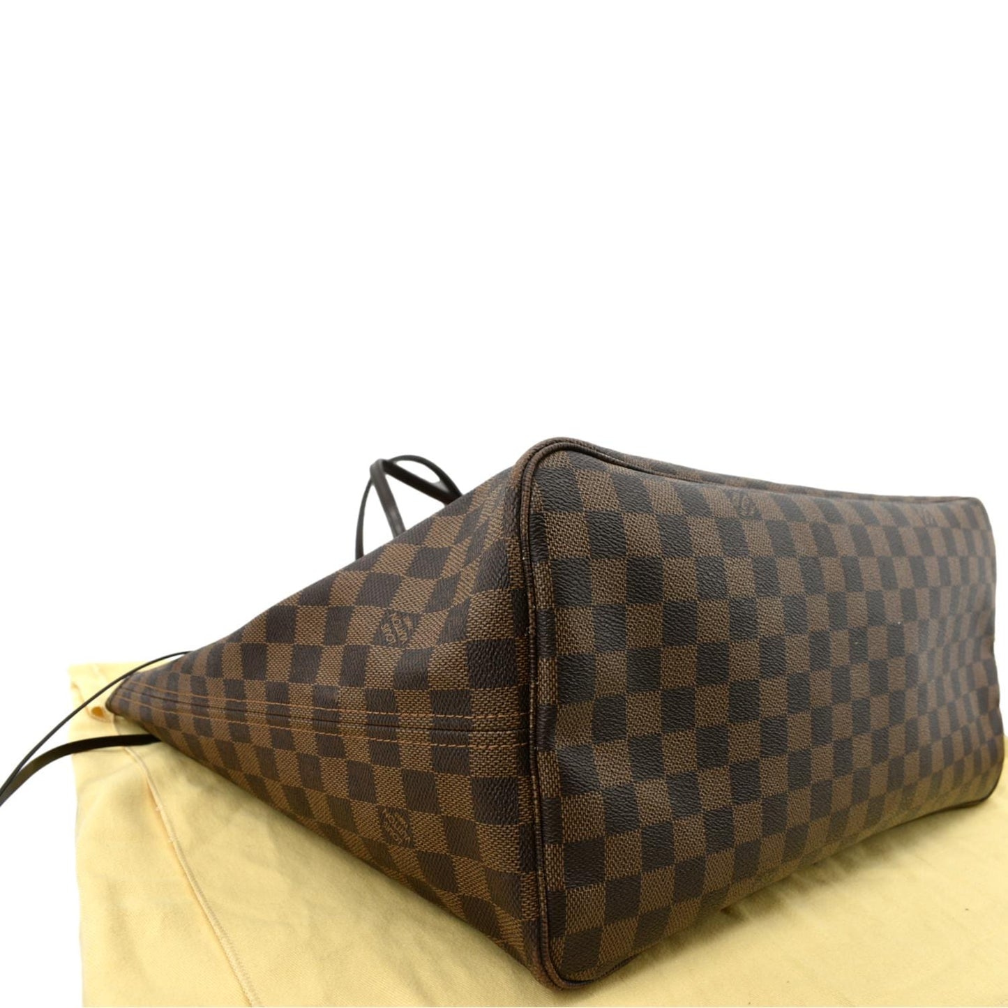 LOUIS VUITTON Neverfull GM Damier Ebene Tote Shoulder Bag Brown