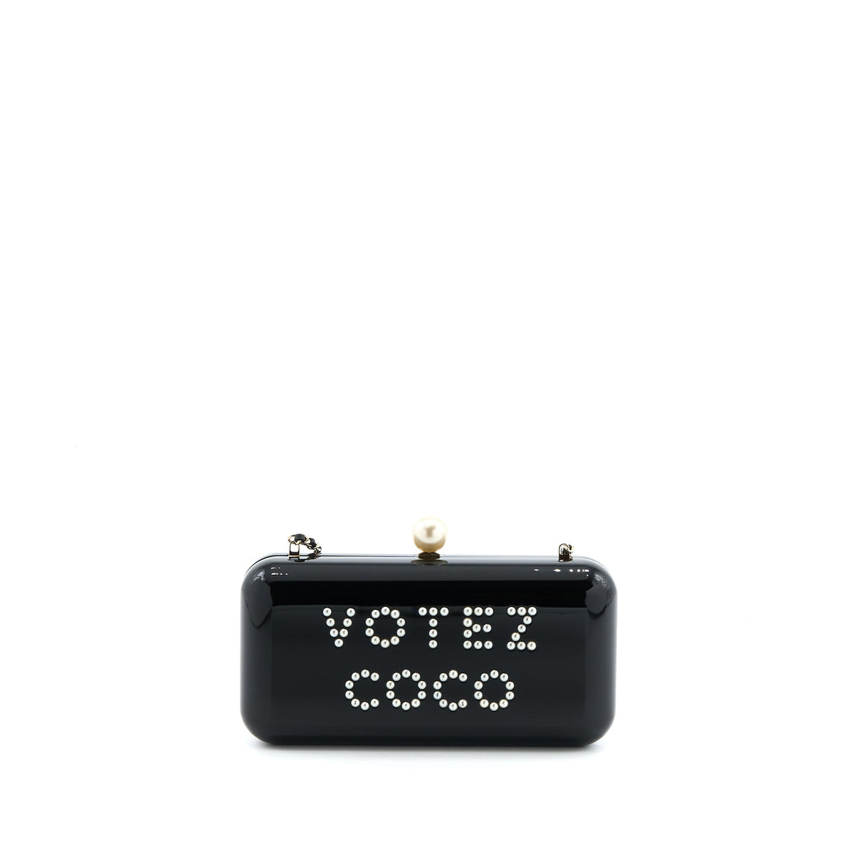 Chanel Votez Coco Evening Clutch with Chain Black LGHW